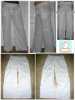 Těhotenské letní kalhoty BEEBIES, vel. cca 40-42 (lísteček je ustřižený, tak raději porovnejte míry). Kalhoty můžou nosit klidně i netěhulky.  Kalhoty jsou bílé, lehoučké, vzdušné, prostě super na léto.  Přední díl má  2 kapsy, falešný punt s 3 knoflíky, kalhoty jsou dvojitě prošité. Pocelém obvodu pasu je 7cm široký pás s pružného materiálu.  Mezi pužným pruhem a materiálem kalhot je tunýlek se šňůrkou na utáhnutí .
Míry:
-celková délka měřená na boku kalhot - 105 cm
-délka nohavic od švu v rozkroku - 80 cm
-šířka přes stehno - 32cm
-šířka přes boky - 56 cm (měřeno 8 cm od švu v rozukroku)
-šířka v pasu v klidu 44 cm, nataženo max. 57 cm
-celková výška předního sedu - 27 cm
-výška zadního sedu - 36 cm
Cena 340, - Kč