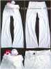 Těhotenské pružné, bílé, lněné, letní, kalhoty H a M MAMA. Velikost L.