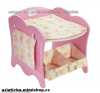 Dřevěný přebalovací stůl pro Baby Annabell > 42 x 43.5 x 39.5 cm