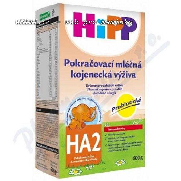 HIPP HA2 hypoalergenní probiotické mléko 600g