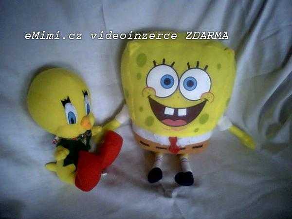 Plyšový kamarádi sýr SpongeBob a Kalimero