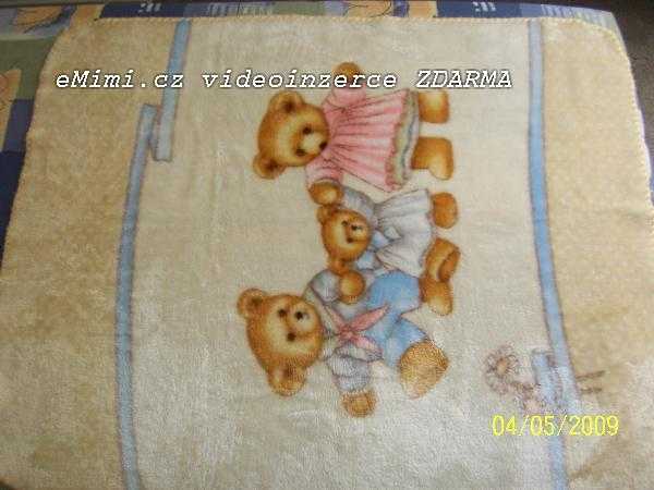 Dětská fleece deka s medvídky