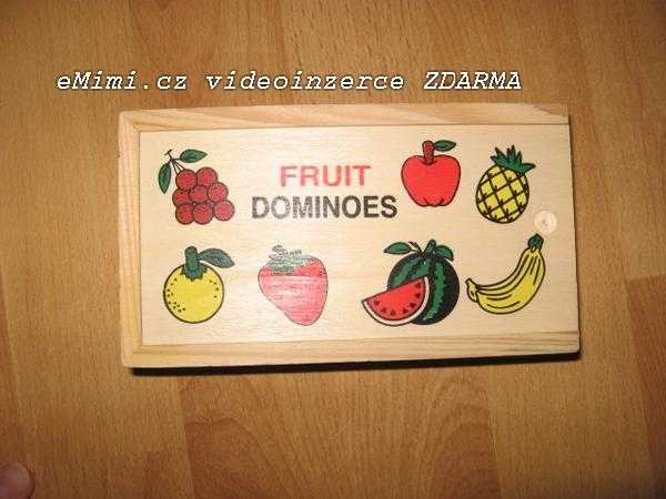 Dřevěné domino - ovoce