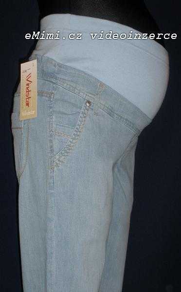 NOVÉ ZBOŽÍ Těhotenské kalhoty jeans-letní