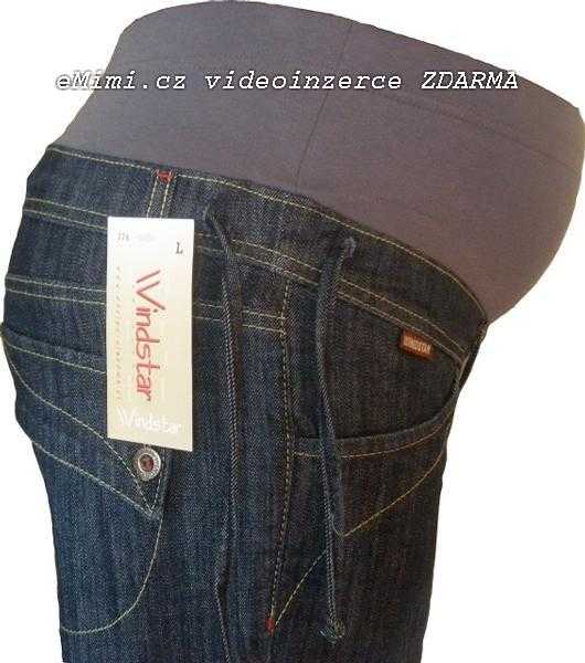 NOVÉ ZBOŽÍ Těhotenské kalhoty jeans