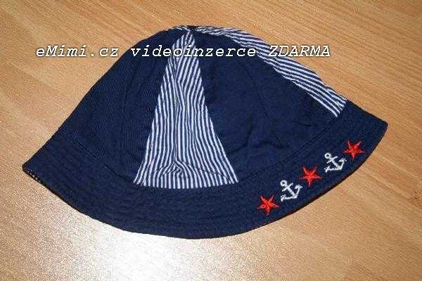 Pěkný námořnický klobouček - obvod 55 cm, vel. 80-92