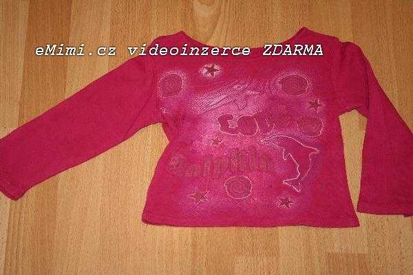 Pěkné růžové triko nebo mikina - vel. 92-98