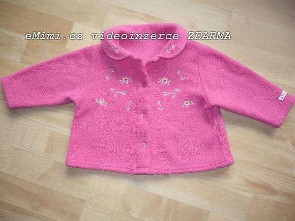 Růžový kabátek pro holčičku, 12-18měs.